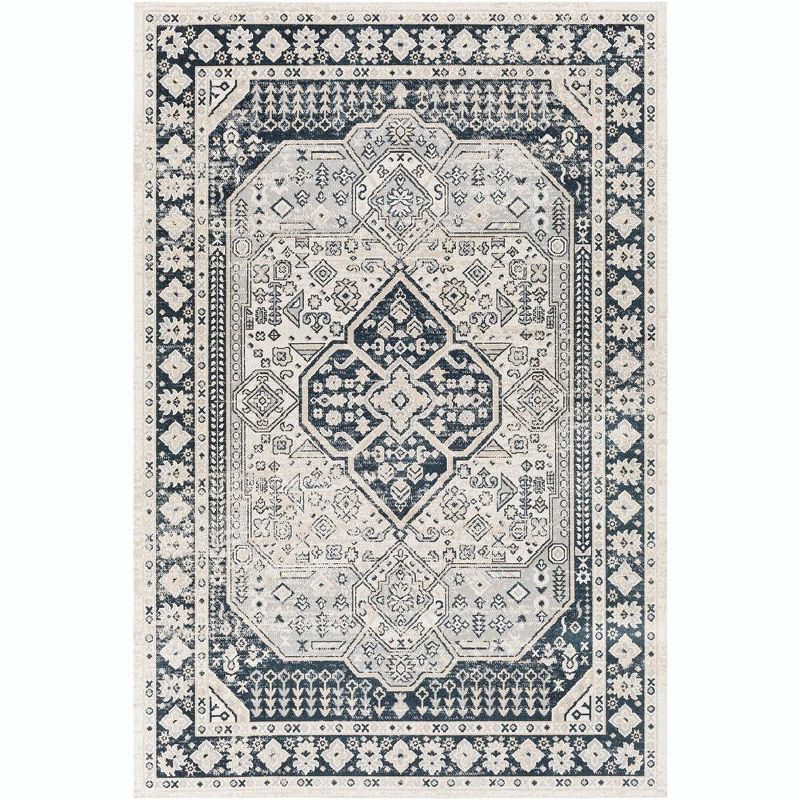 Mark & Day West College Washable Woven Indoor Area Rugs Light Gray, 1 of 9