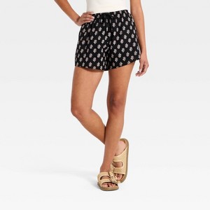 Women's High-Rise Tie Tassel Pull-On Shorts - Universal Thread