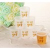 Juvale 15 Pack "She Said Yes" Disposable White Plastic Party Shot Glasses 3.7oz Bachelorette Party Supplies - 2 of 4