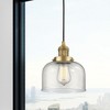 Bell - 1 Light Cord Hung Mini Pendant In Industrial Style-10 Inches Tall and 8 Inches Wide - 2 of 2