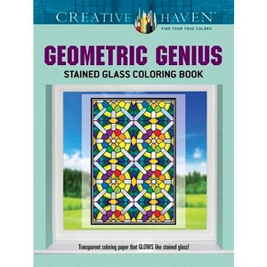 Creative Haven Geometric Genius Stained Glass Coloring Book - (Adult Coloring Books: Art & Design) by  Henry Shaw (Paperback) - 1 of 1