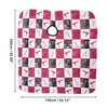Unique Bargains Blocks Pattern Hairdressing Cape 62.99"x55.12" Red White 1 Pc - 4 of 4
