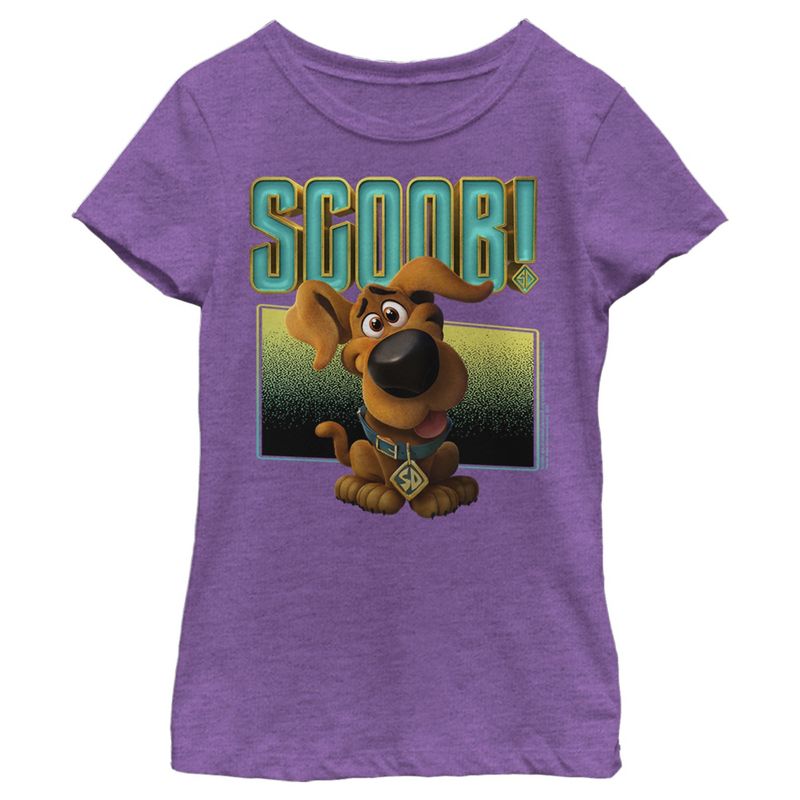 Girl's Scooby Doo Puppy Frame T-Shirt, 1 of 4