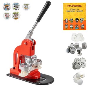 VEVOR Button Maker Machine, 58 mm (2.25 inch) Badge Punch Press Kit, Children DIY Gifts Pin Maker, Button Making Supplies, Orange - 1 of 4