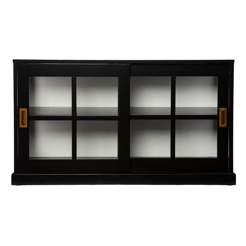 Santales Curio Cabinet Black/White - Aiden Lane, 1 of 11
