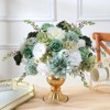 BRINJOY Artificial Greenery Flower Set - 24-Piece Silk Floral Collection with Dahlias, Roses, and Customizable Stems for DIY Weddings & Home Decor - 3 of 4