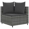 vidaXL Patio Sofa Set with Cushions Lounge Setting Outdoor Furniture Poly Rattan - Gray 7 Piece - 3 of 4