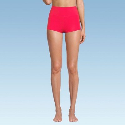Lands' End Women's Tugless High Waisted Swim Boy Shorts