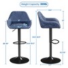 Yaheetech 2pcs Upholstered Adjustable Height, Swivel Bar Stools Set - 3 of 4