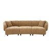 98.5'' Boucle Curved 3-Seater Sofa with Plush Cushions and Sturdy Wooden Frame - 3 of 4
