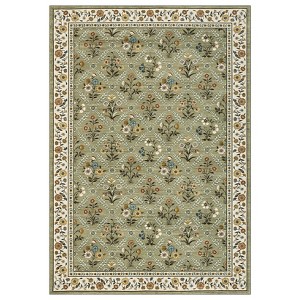 Washable Farmhouse Floral Print Living Room Rugs, Soft Non Slip Modern Bedroom Carpet, Ultra Thin Floor Rug for Home Office - 1 of 4