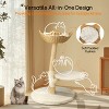 Artloge 2/3Tiers Wooden Cat Climbing Tree Indoor Cat Tree Activity Tower Cozy Kitten Play House with Plush Cushion & Sisal Scratch Post & Dangling Toy - 3 of 4
