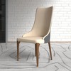 LeisureMod Elm Upholstered Dining Chair – High Back Side Chair with Ash Wood Legs and Curved Backrest for Kitchen and Dining Room Set of 4 - 2 of 4