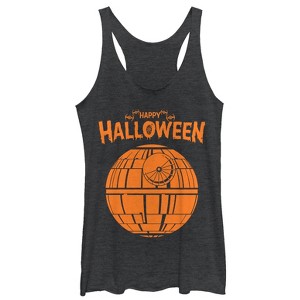 Women's Star Wars Halloween Death Star Racerback Tank Top - 1 of 3