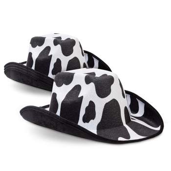 Zodaca 4 Pack Cow Print Cowboy Hat for Adults, One Size