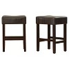 NicBex Saddle Bar Stools Set of 2, Fashion Wooden Faux Leather Counter Stool Chair with Nailhead Trim for Bar, Kitchen - 2 of 4