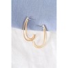 Slickblue Women's Drop Earrings, Double Hook Shape, Gold Finish, Post Back, Trendy Style, 2" Length - 2 of 2