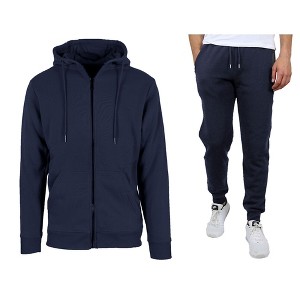 Rudolph Men's Slim Fit Fleece-Lined Full Zip Hoodie & Jogger 2-Piece Set - 1 of 2