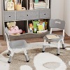 Kids Chair Set of 2 with Height Adjustable Chair, Plastic Toddler Chairs for Children Boys Girls, Kids Hammock Chair, Booster Chairs for Toddlers - 2 of 4
