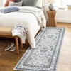 Boho Vintage Area Rug Machine Washable Non Slip  Low Pile Ultra Thin Floor Mat Non Shedding Floral Printed Indoor Carpet - 4 of 4