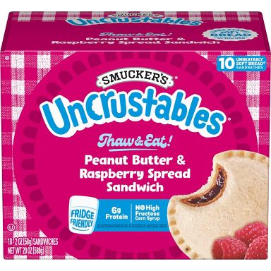Smucker's Uncrustables Frozen Peanut Butter & Raspberry Spread Sandwich - 20oz/10ct