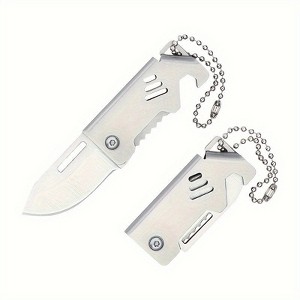 Multifunctional Stainless Steel Keychain Folding Utility Knife, Mini ...