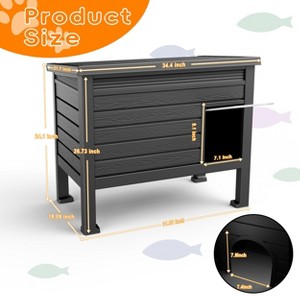 Decksplore Weatherproof Outdoor Cat Shelter with Raised Floor Easy Setup for Outdoor Feral Cats - 1 of 4