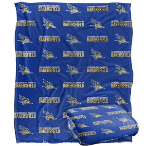 California State University Bakersfield Logo Pattern Silky 50x60 Blanket, 1 Sided - 1 of 4