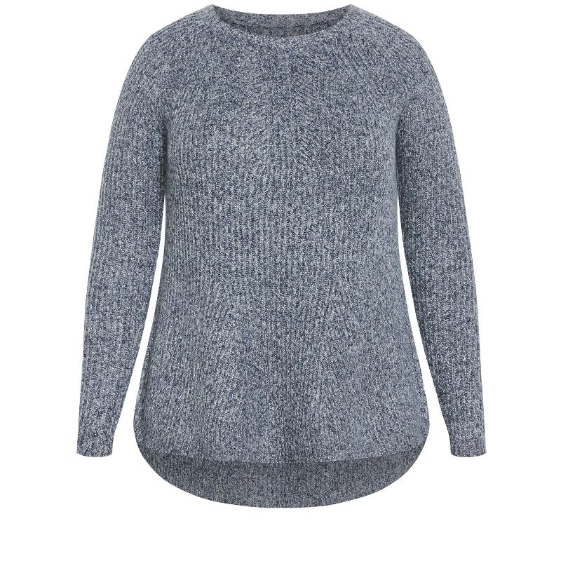 Women's Plus Size Tia Tunic Sweater - navy | AVENUE, 5 of 8