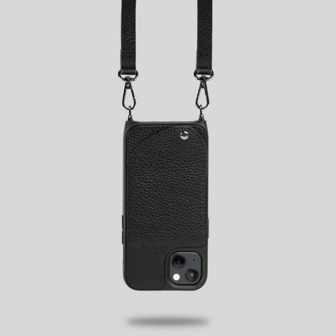 Noémie Apple iPhone 13 Wallet & Crossbody Strap Case - Black/Black