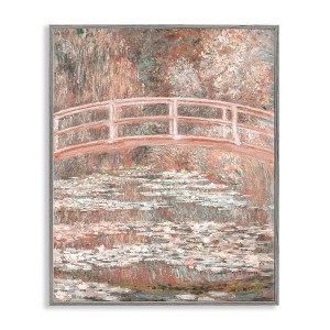 Stupell Industries Peach Impressionist Bridge Framed Giclee Art - 1 of 4