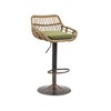 NicBex Modern Swivel Bar Stools Set of 2,Adjustable Counter Height Bar Stools,Rattan Island Chairs with Footrest for Kitchen & Dining Room - 2 of 4