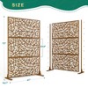TUYOHW Metal Privacy Screen Outdoor, Decorative Privacy Panels, Freestanding Privacy Screen for Patio, Garden, Pool (White Square) - 2 of 4