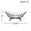 Kensington Hill St. Tropez Black Metal and Clear Glass Oval Decorative Bowl - 4 of 4