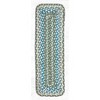Earth Rugs Sage/Ivory/Settlers Blue Rectangle Stair Tread 27"x8.25" – Hand-Braided Jute Rug in Soft Country Coastal Colorway - 2 of 3