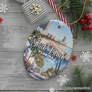 South Beach Artistic Culture Christmas Ornament, Florida Souvenir and Gift| OrnamentallyYou - 1 of 4