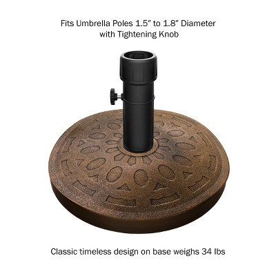 Bronze Finish Decorative Concrete Patio Umbrella Base