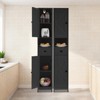 64.5" Bathroom Storage Cabinet with Adjustable Shelves, Door & Drawer for Bathroom, Living Room & Kitchen Organization - 2 of 4