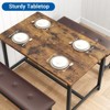 3-Piece Dining Table Set for 4 People, Kitchen Table with 2 Upholstered Benches - 4 of 4