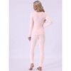 INSPIRE CHIC Women's Thermal Underwear Sets Long Sleeve Shirt with Leggings Cold Winter Base Layer Pajamas Set - 4 of 4