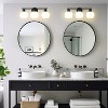 POWLIG 21.65" 3-Light Dimmable Bathroom Vanity Light - Black Finish with Milky White Glass Shades, Transitional Modern Design - 4 of 4
