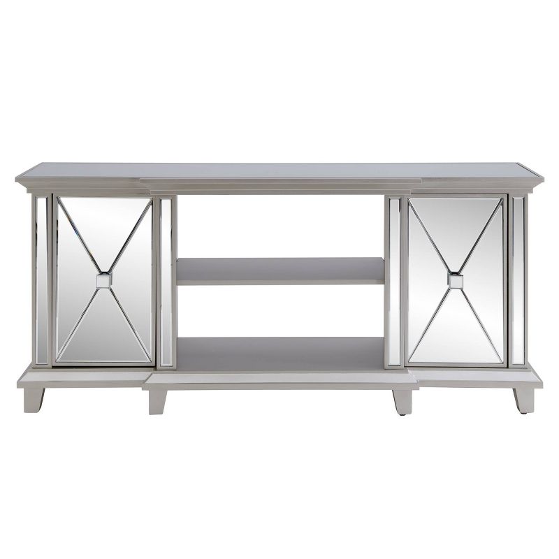 Tappington Mirrored Media Console with Storage Mirror/Silver - Aiden Lane, 5 of 18