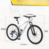 Infurnic Bicycles, 29 Inch Mountain Bike for Women and Men, 8 Speed Mountain Bike, Silver, 70.8"*27.1"*41.7" - 2 of 4