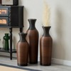 DSVIMOY Floor Vases, 3-Piece Home Decoration Vases with High Independent Flower Racks for Living Room, Black & Brown, 6.69"*6.69"*27.56" - 4 of 4