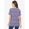 Woman Within Perfect Printed Short-Sleeve V-Neck Tee - 3 of 4