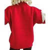 Womens Ugly Christmas Sweater Novelty Sequined Crew Neck Sweater Handmade Christmas Tree Deer Jacquard Pullover Sweater - 2 of 4