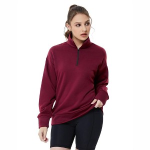 Womens Oversized Sweatshirts Hoodies Half Zip Pullover Fall Fashion Outfits 2024 Y2k Clothes - 1 of 4
