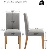 Acekool Upholstered Dining Chairs Set of 2, Wood Legs, Linen Fabric, for Dining Room and Kitchen - 2 of 4