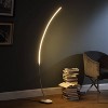 62.25" Modern Arc Metal Tube Floor Lamp (Includes LED Light Bulb) Silver - Ore International - image 4 of 4