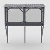 GDFStudio Belinda Modern 44.5" Wood Outdoor Cat Enclosure with Bug Proof Net - 2 of 4